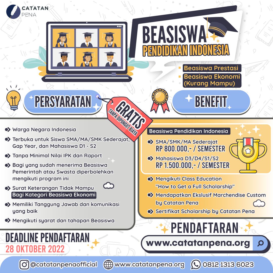 BEASISWA BULAN OKTOBER 2022: Bright Scholarship, Beasiswa Pendidikan ...